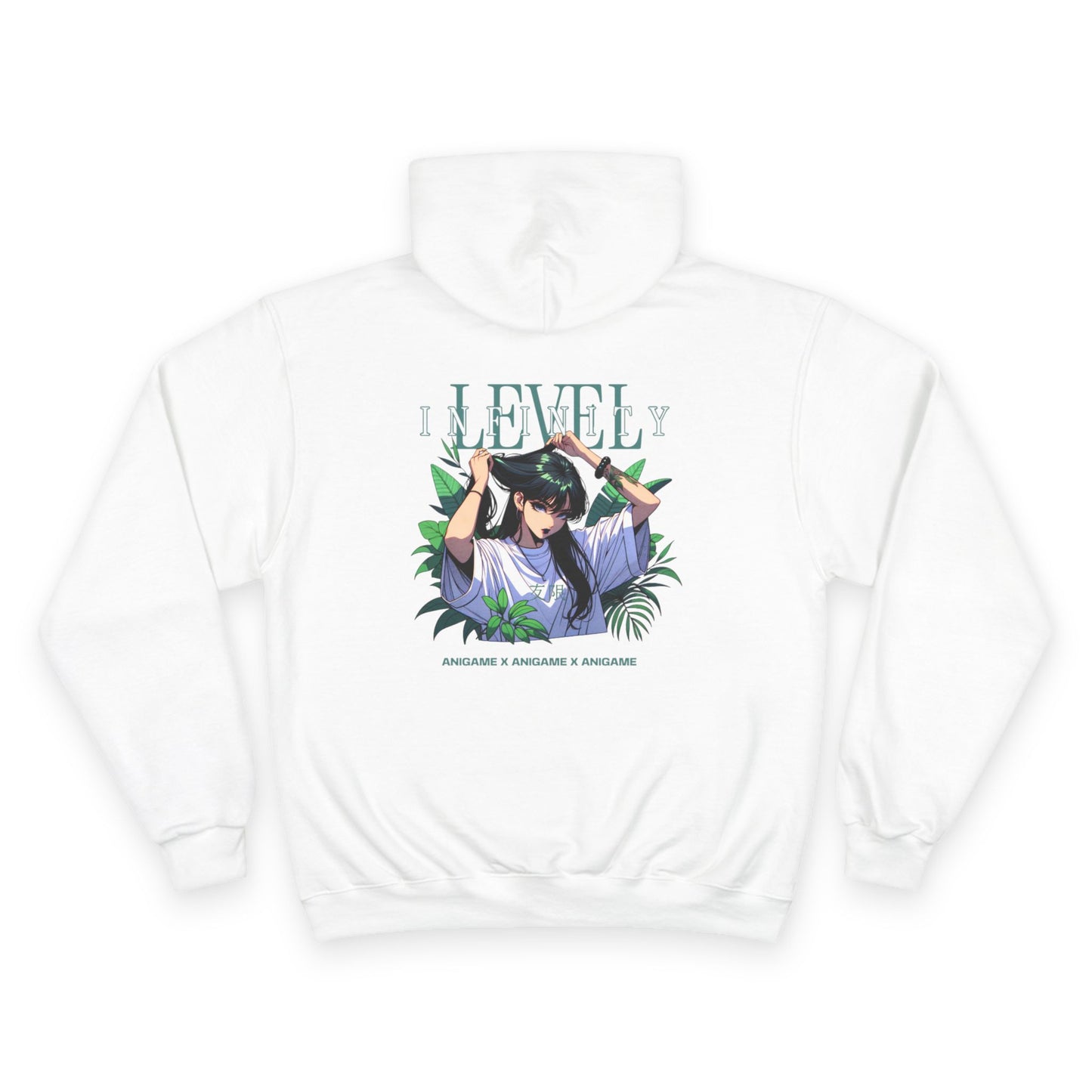 AniGame X Champion “Level Infinity” Hoodie | Casual style and comfort