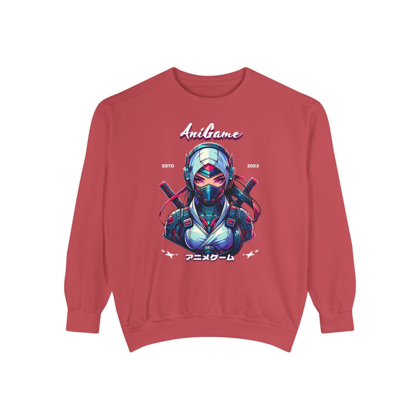 AniGame “Future Kunoichi” Unisex Garment-Dyed Sweatshirt