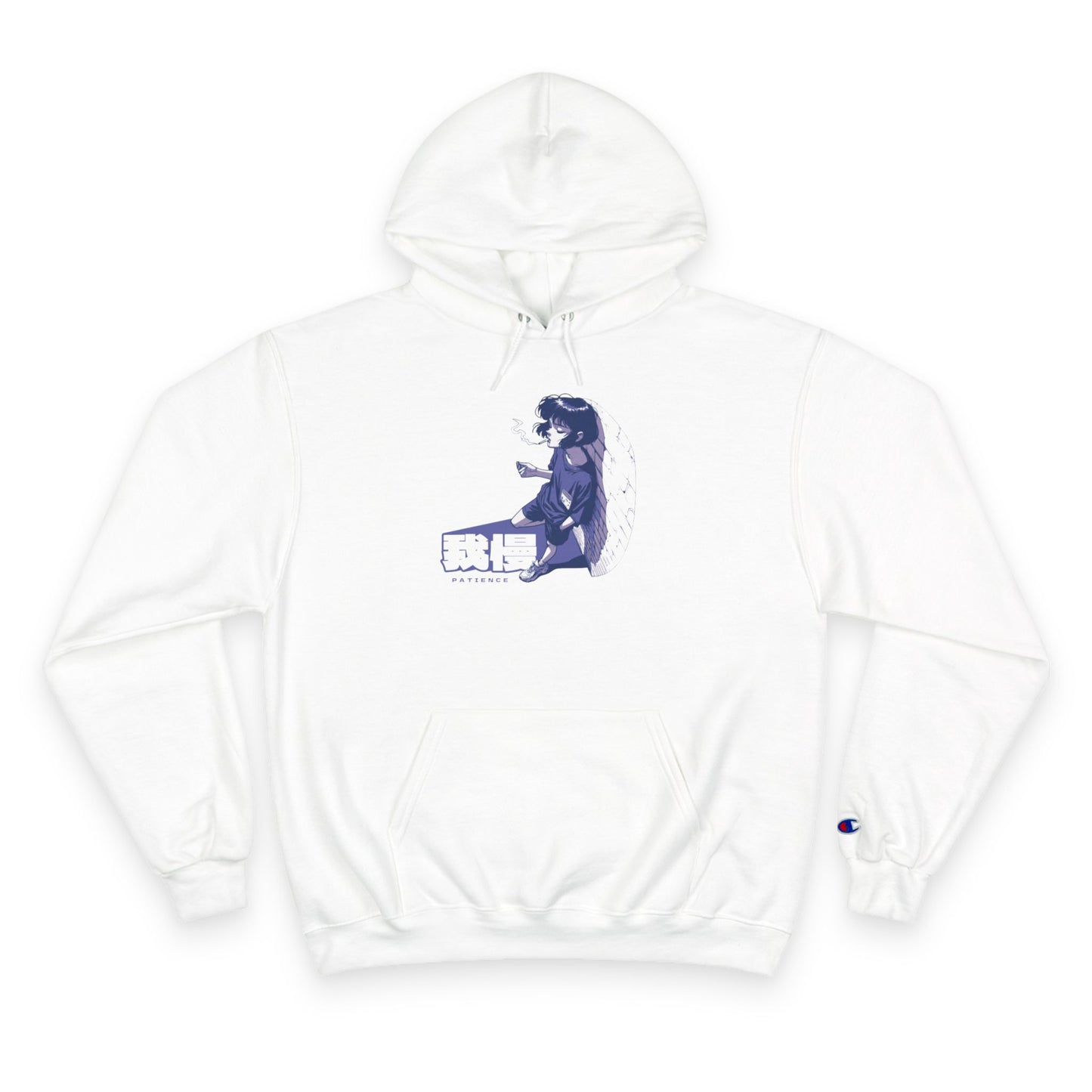 AniGame X Champion “PATIENCE” Hoodie | Level Up Style, Cozy Streetwear, Perfect Gift for Friends, Relaxed Aesthetic, Casual Wear