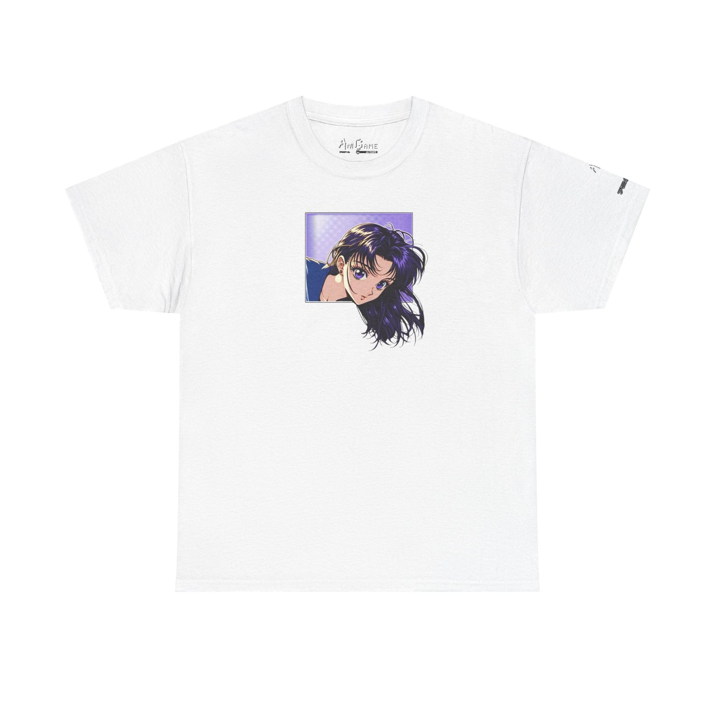 AniGame “Curious Purple” T-Shirt , Vintage Anime Shirt, Unisex Cotton T-Shirt, Casual Graphic Wear
