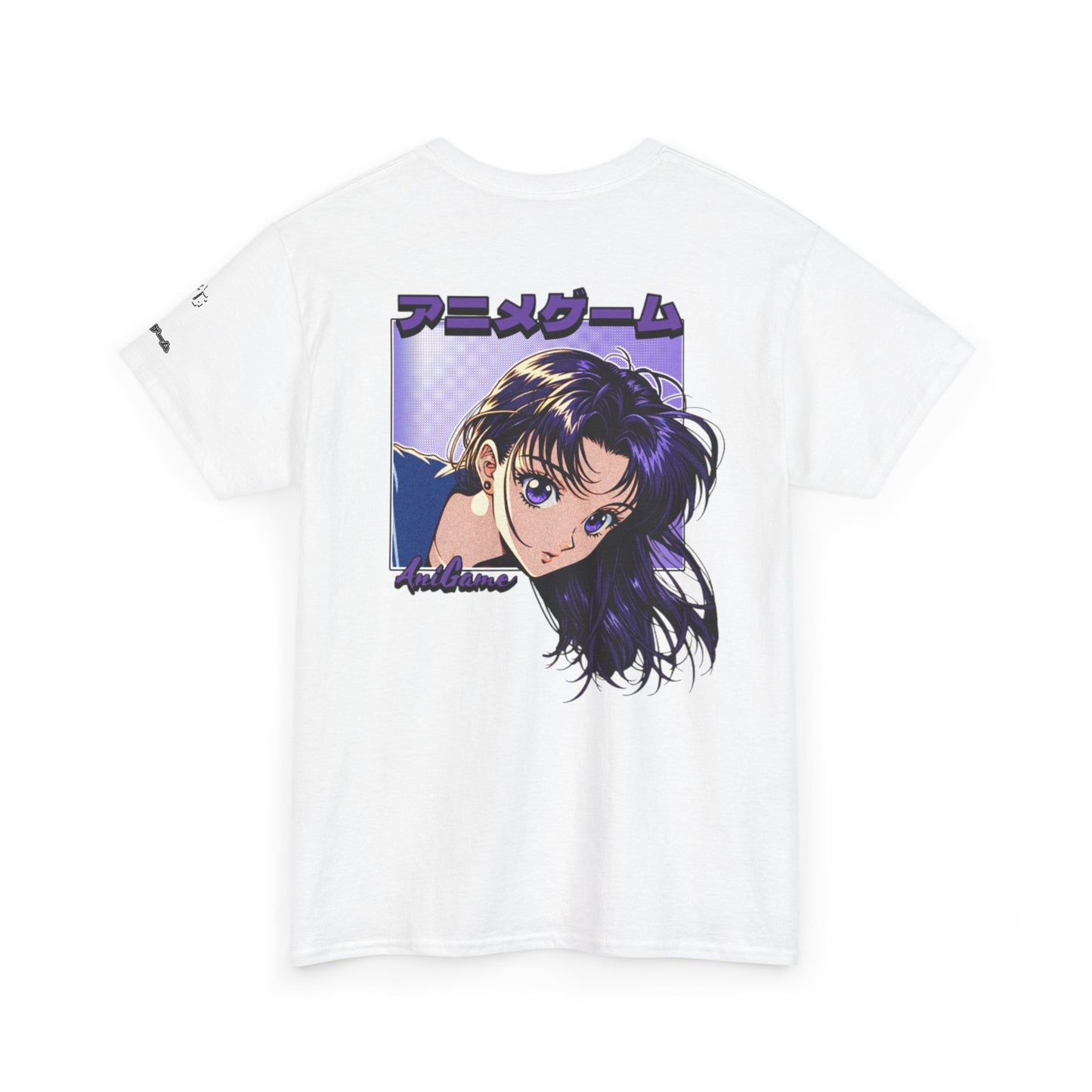 AniGame “Curious Purple” T-Shirt , Vintage Anime Shirt, Unisex Cotton T-Shirt, Casual Graphic Wear