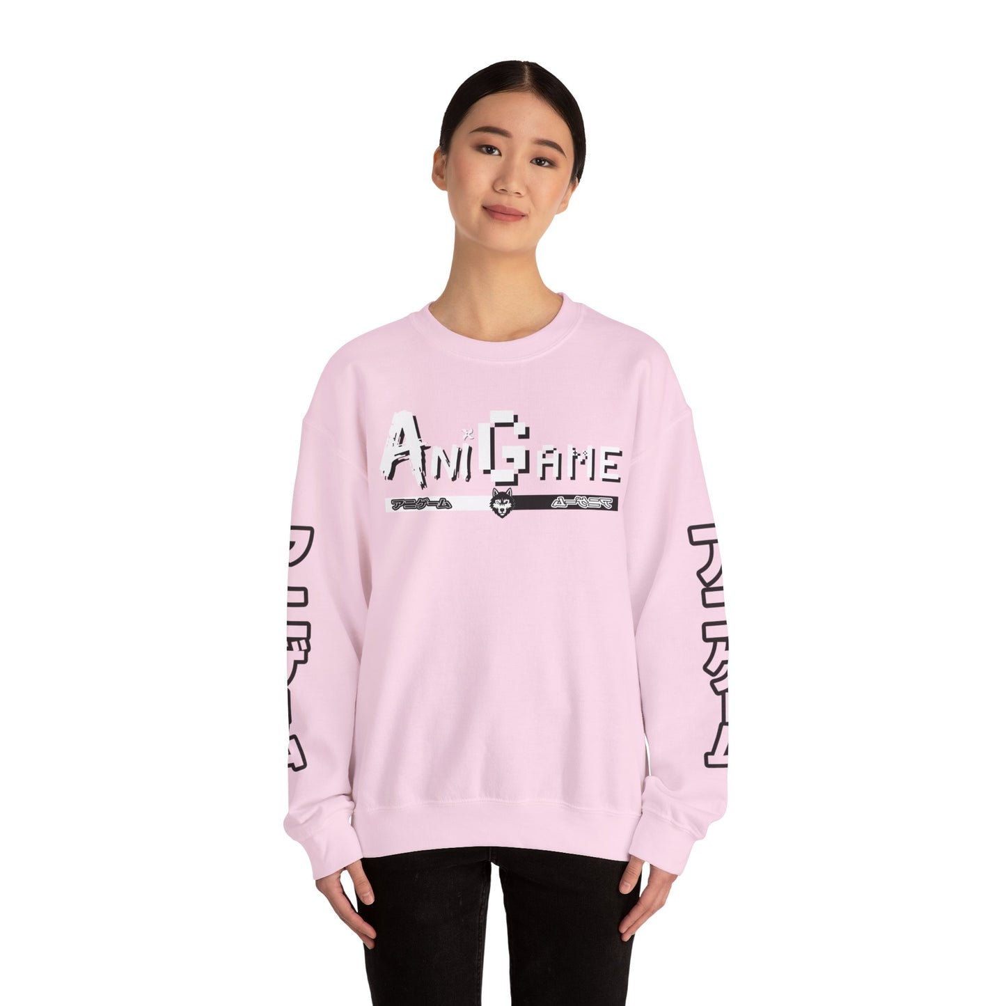 AniGame Unisex Crewneck Sweatshirt, Cozy Fashion, Graphic Sweatshirt, Gifts for Gamers, Streetwear Style