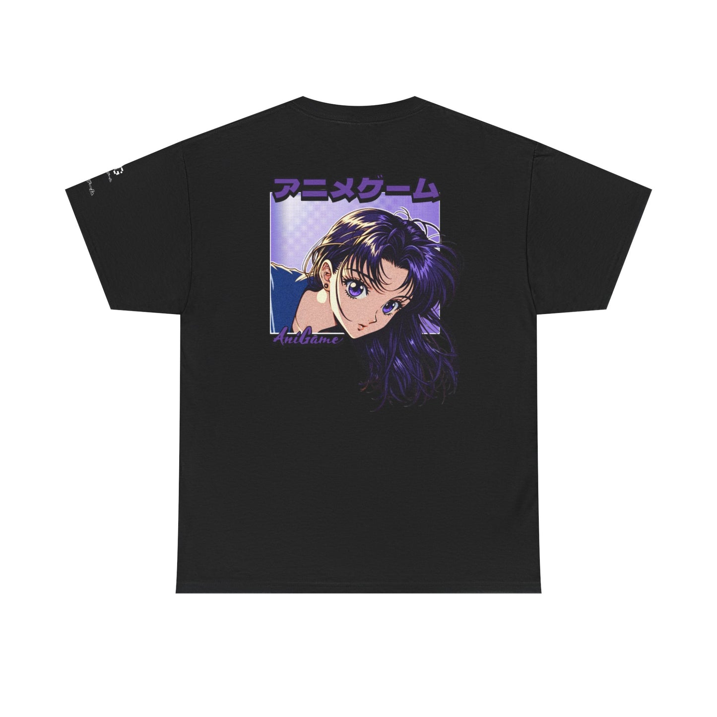 AniGame “Curious Purple” T-Shirt , Vintage Anime Shirt, Unisex Cotton T-Shirt, Casual Graphic Wear