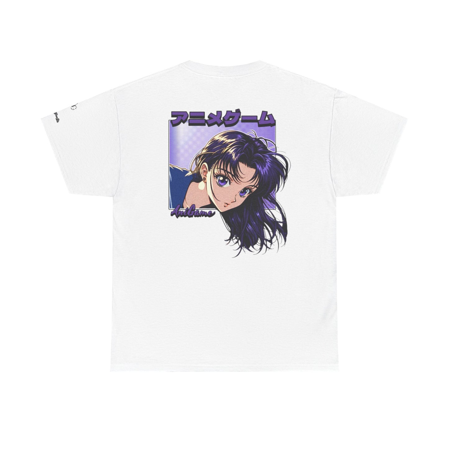 AniGame “Curious Purple” T-Shirt , Vintage Anime Shirt, Unisex Cotton T-Shirt, Casual Graphic Wear