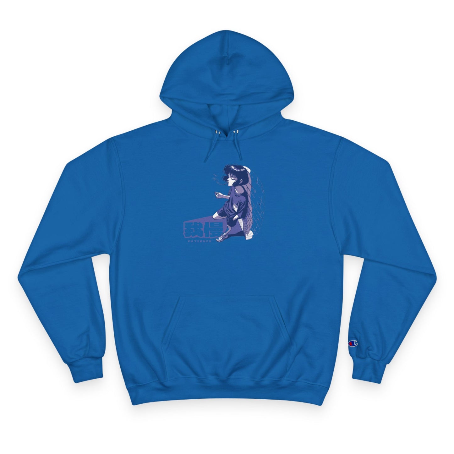 AniGame X Champion “PATIENCE” Hoodie | Level Up Style, Cozy Streetwear, Perfect Gift for Friends, Relaxed Aesthetic, Casual Wear