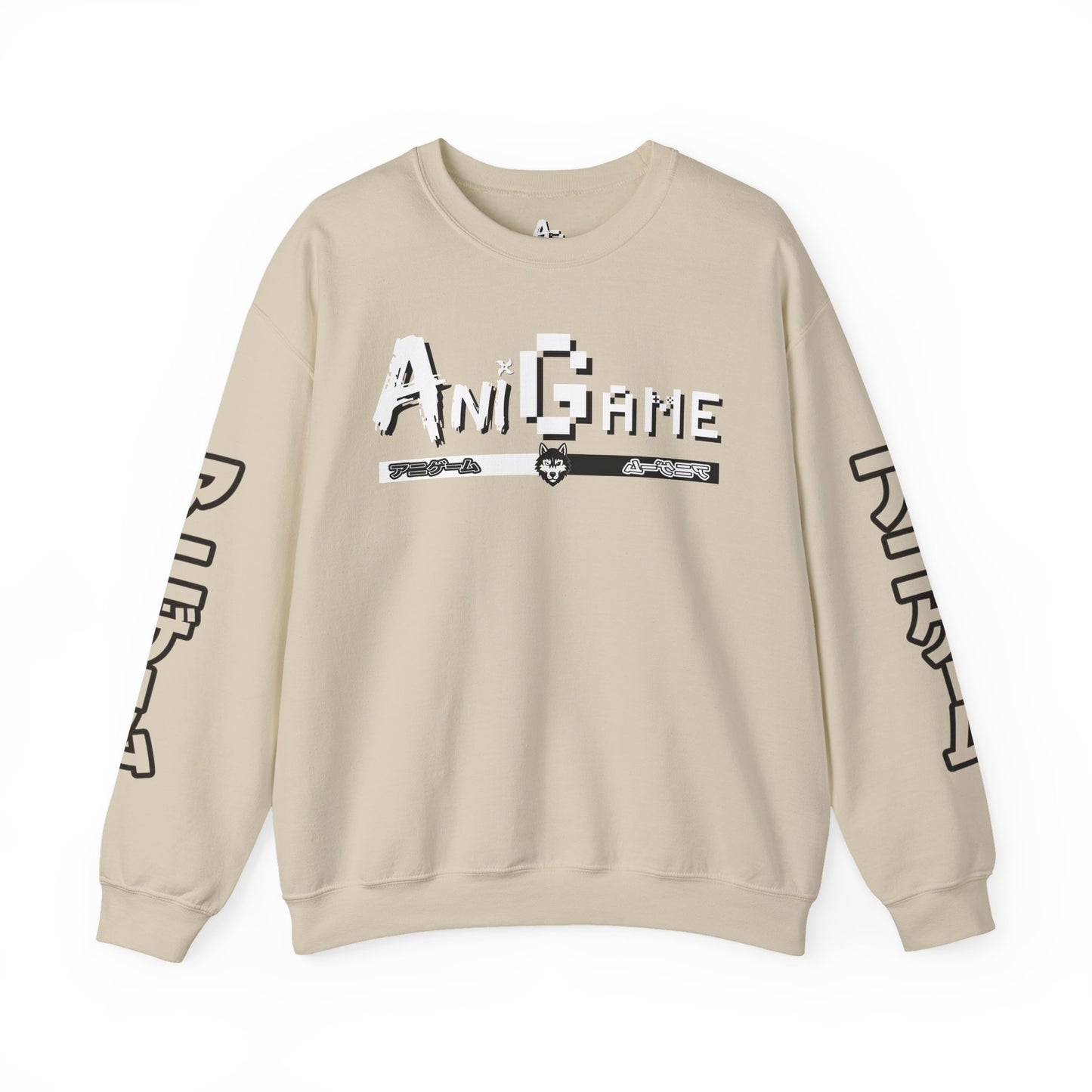 AniGame Unisex Crewneck Sweatshirt, Cozy Fashion, Graphic Sweatshirt, Gifts for Gamers, Streetwear Style