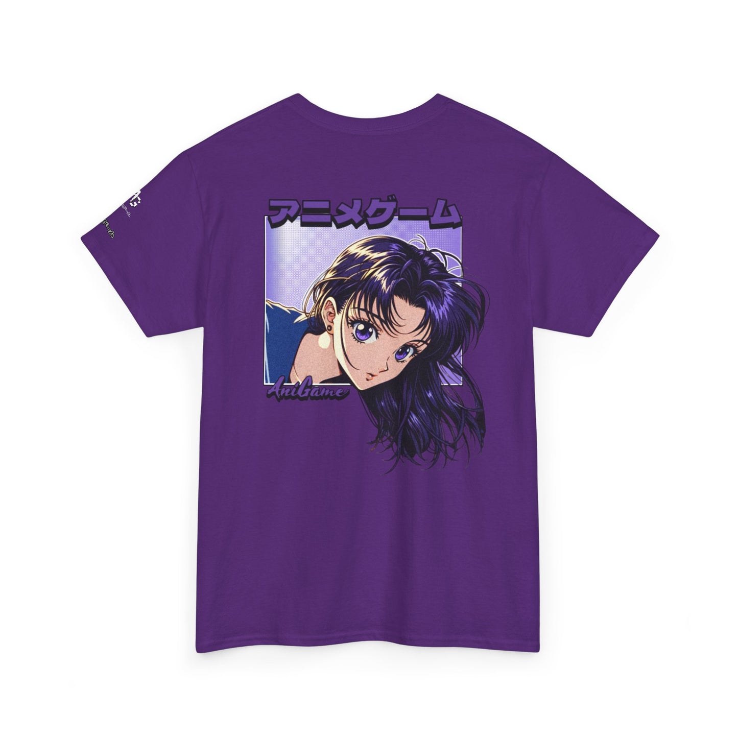 AniGame “Curious Purple” T-Shirt , Vintage Anime Shirt, Unisex Cotton T-Shirt, Casual Graphic Wear