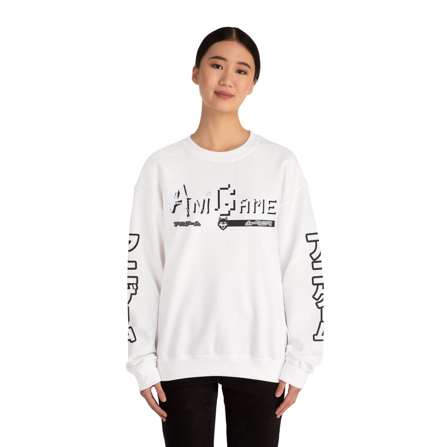 AniGame Unisex Crewneck Sweatshirt, Cozy Fashion, Graphic Sweatshirt, Gifts for Gamers, Streetwear Style