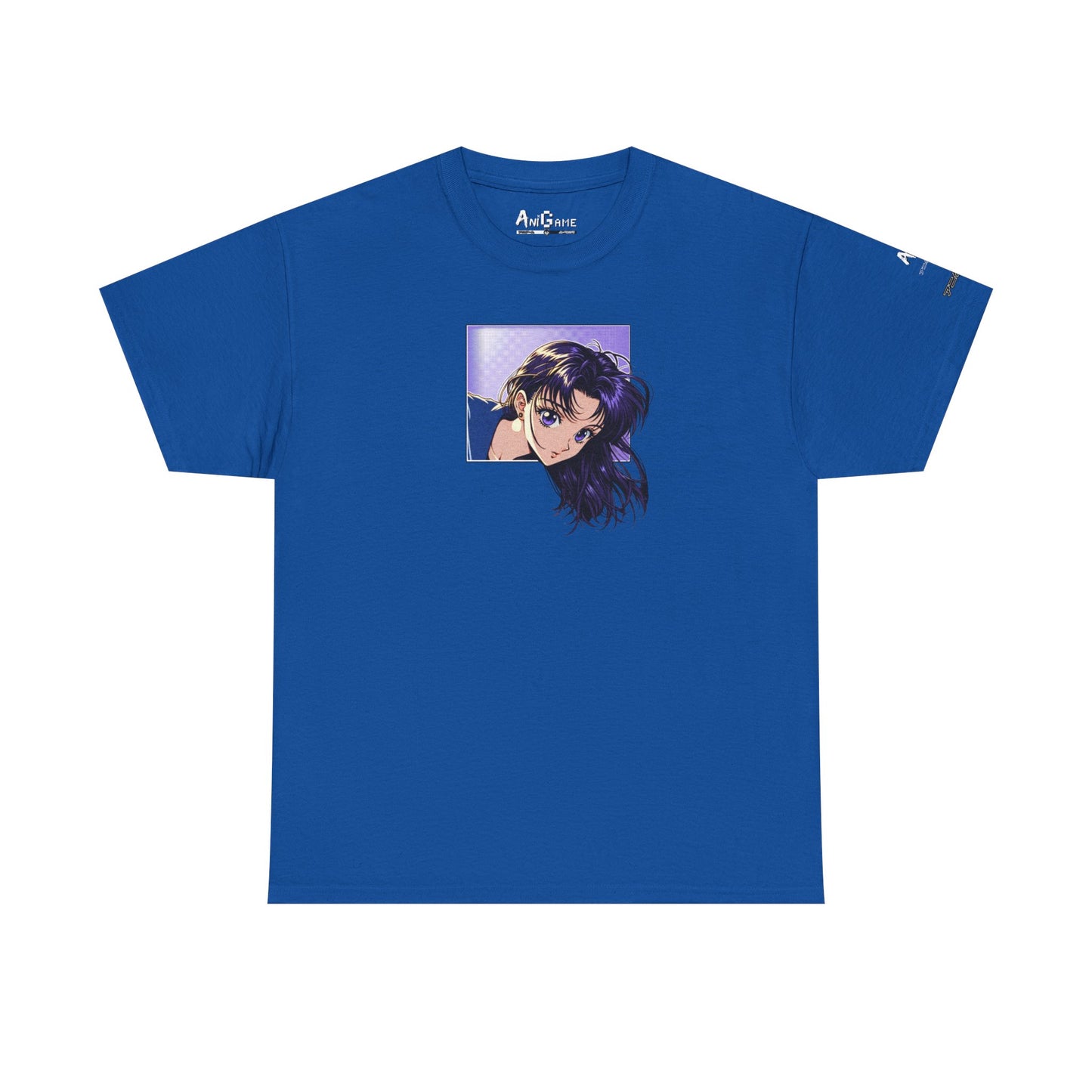 AniGame “Curious Purple” T-Shirt , Vintage Anime Shirt, Unisex Cotton T-Shirt, Casual Graphic Wear
