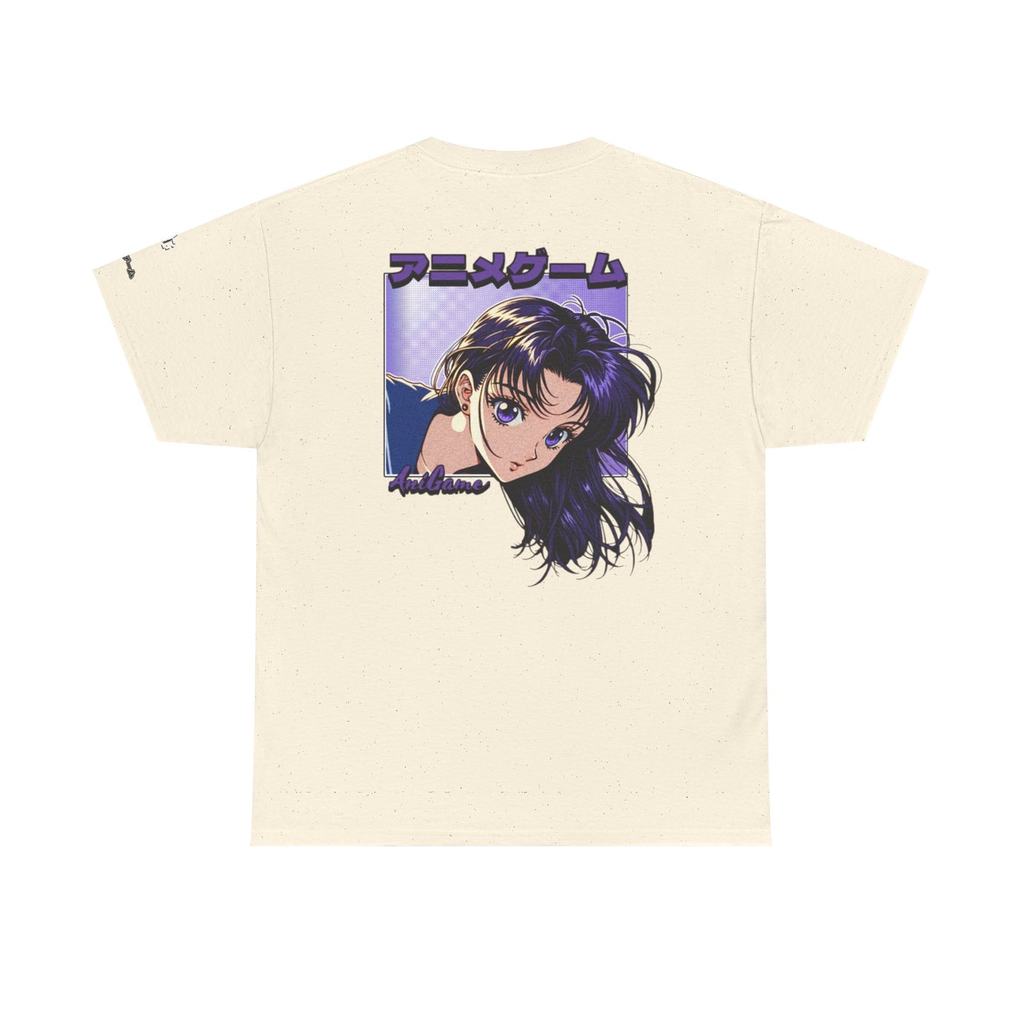 AniGame “Curious Purple” T-Shirt , Vintage Anime Shirt, Unisex Cotton T-Shirt, Casual Graphic Wear