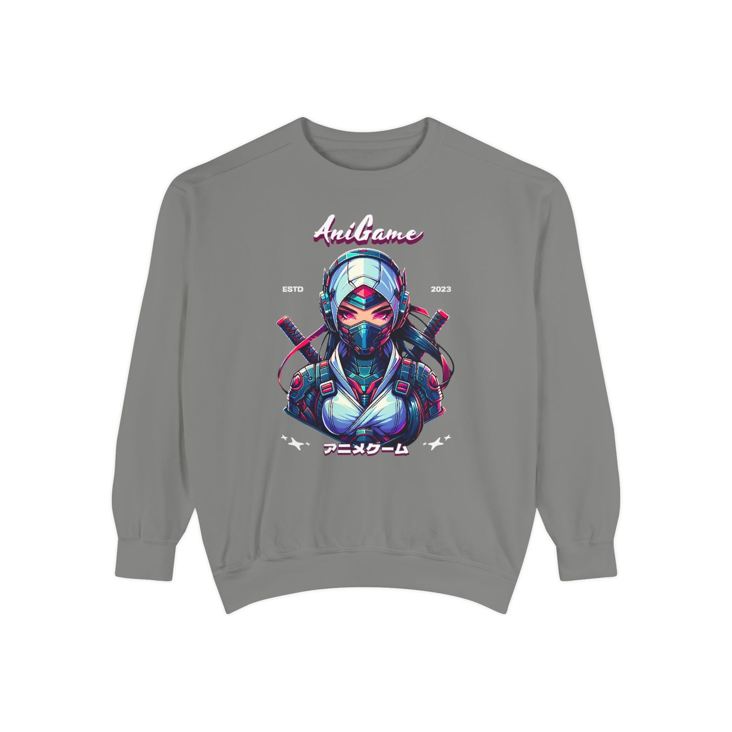 AniGame “Future Kunoichi” Unisex Garment-Dyed Sweatshirt