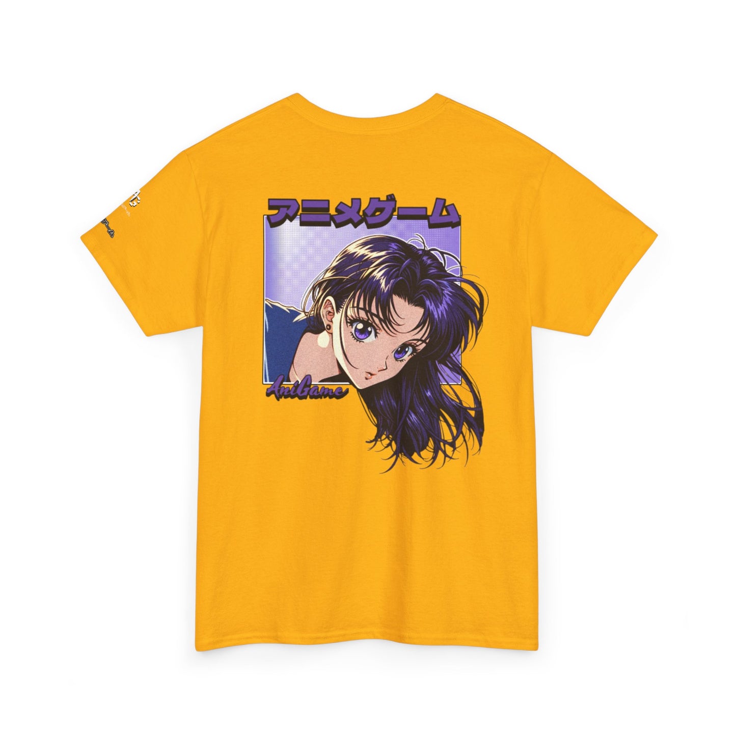 AniGame “Curious Purple” T-Shirt , Vintage Anime Shirt, Unisex Cotton T-Shirt, Casual Graphic Wear