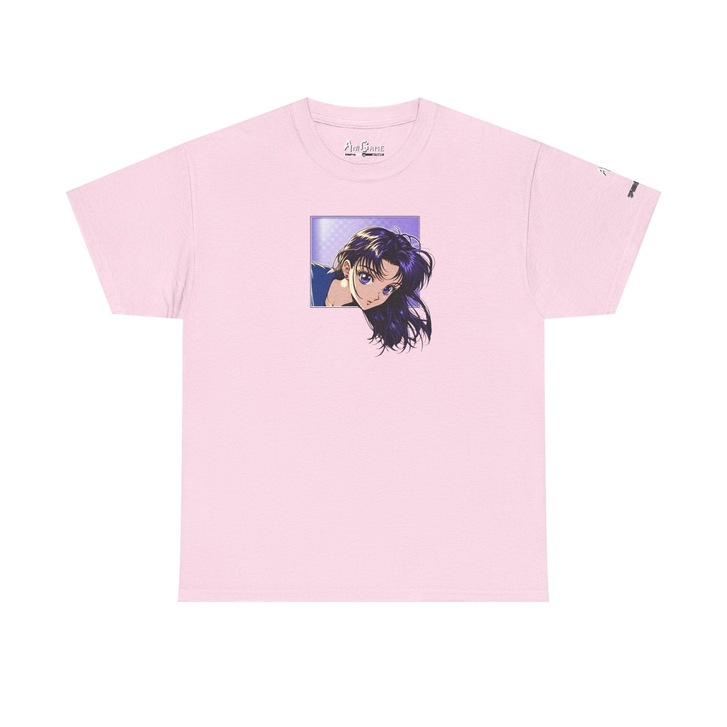 AniGame “Curious Purple” T-Shirt , Vintage Anime Shirt, Unisex Cotton T-Shirt, Casual Graphic Wear