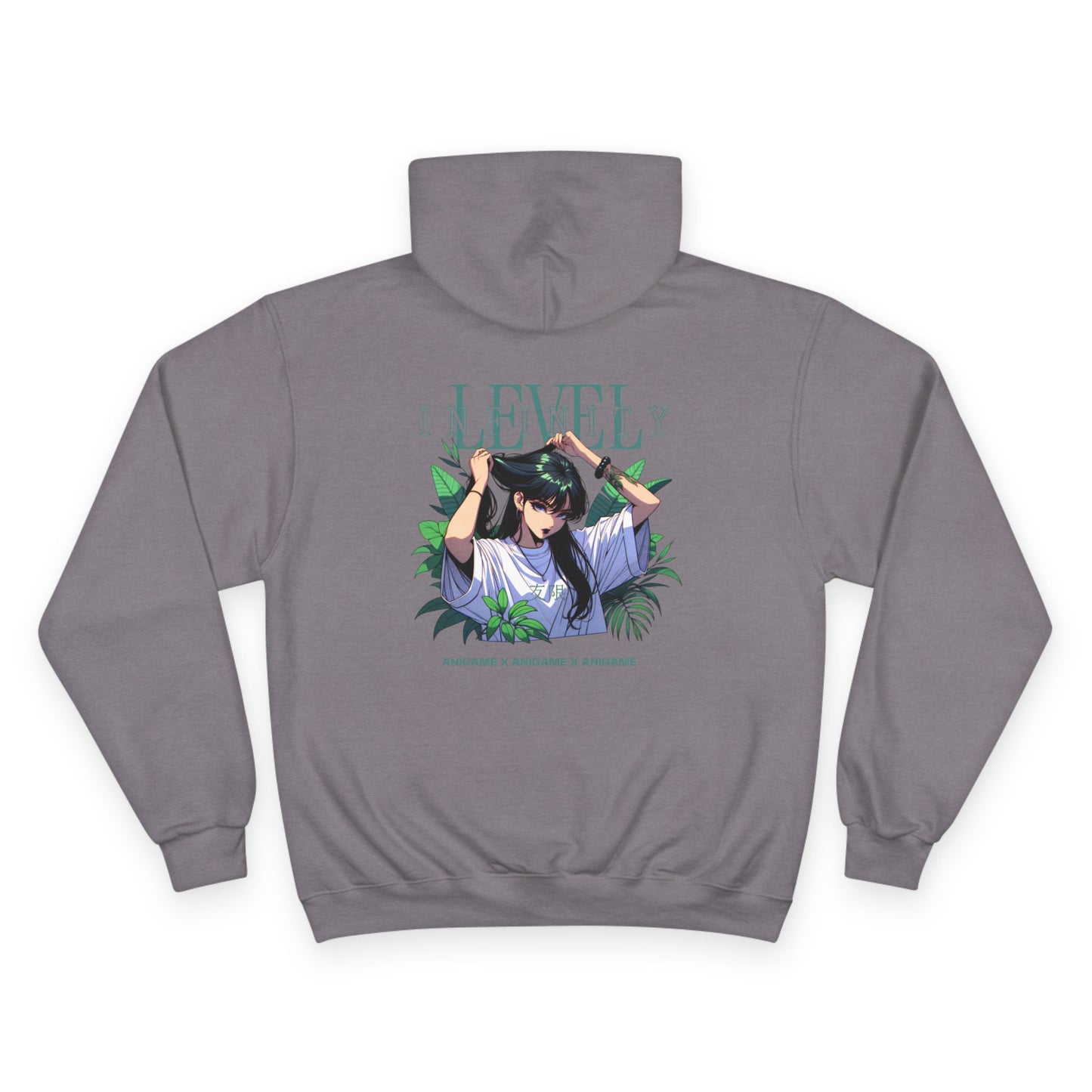 AniGame X Champion “Level Infinity” Hoodie | Casual style and comfort