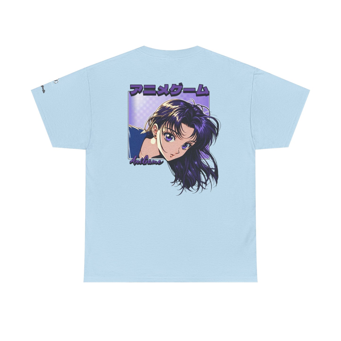 AniGame “Curious Purple” T-Shirt , Vintage Anime Shirt, Unisex Cotton T-Shirt, Casual Graphic Wear
