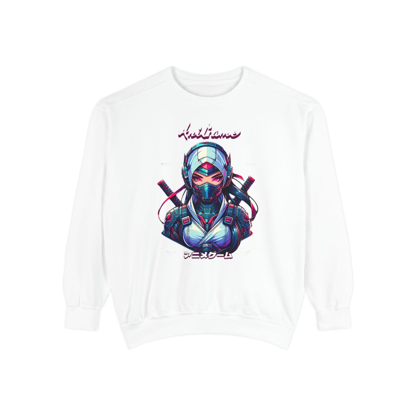 AniGame “Future Kunoichi” Unisex Garment-Dyed Sweatshirt