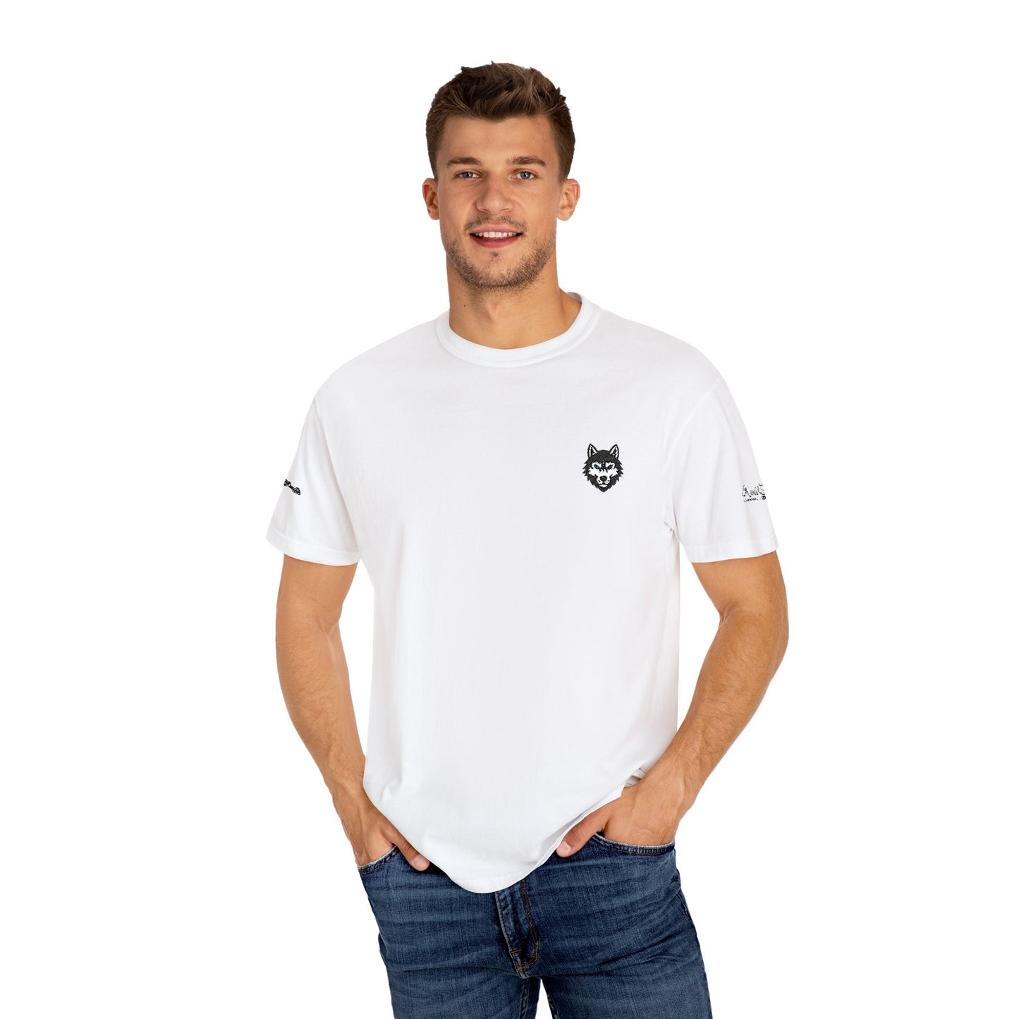 AniGame Original ~ “Kyro the Wolf” (Black and White Design) Short-Sleeve T-Shirt