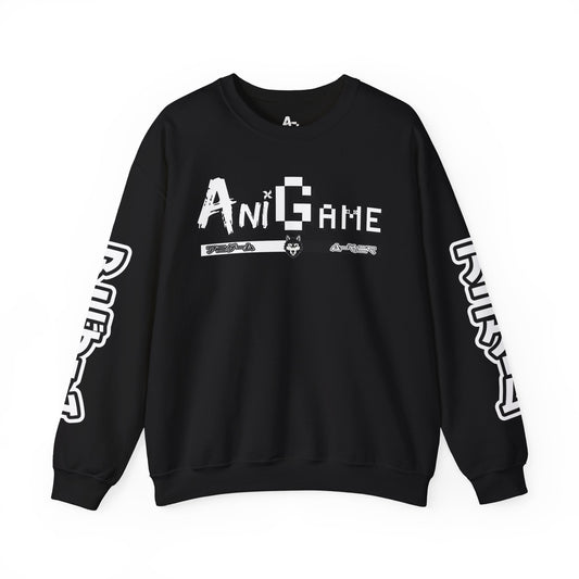 AniGame Unisex Crewneck Sweatshirt, Cozy Fashion, Graphic Sweatshirt, Gifts for Gamers, Streetwear Style