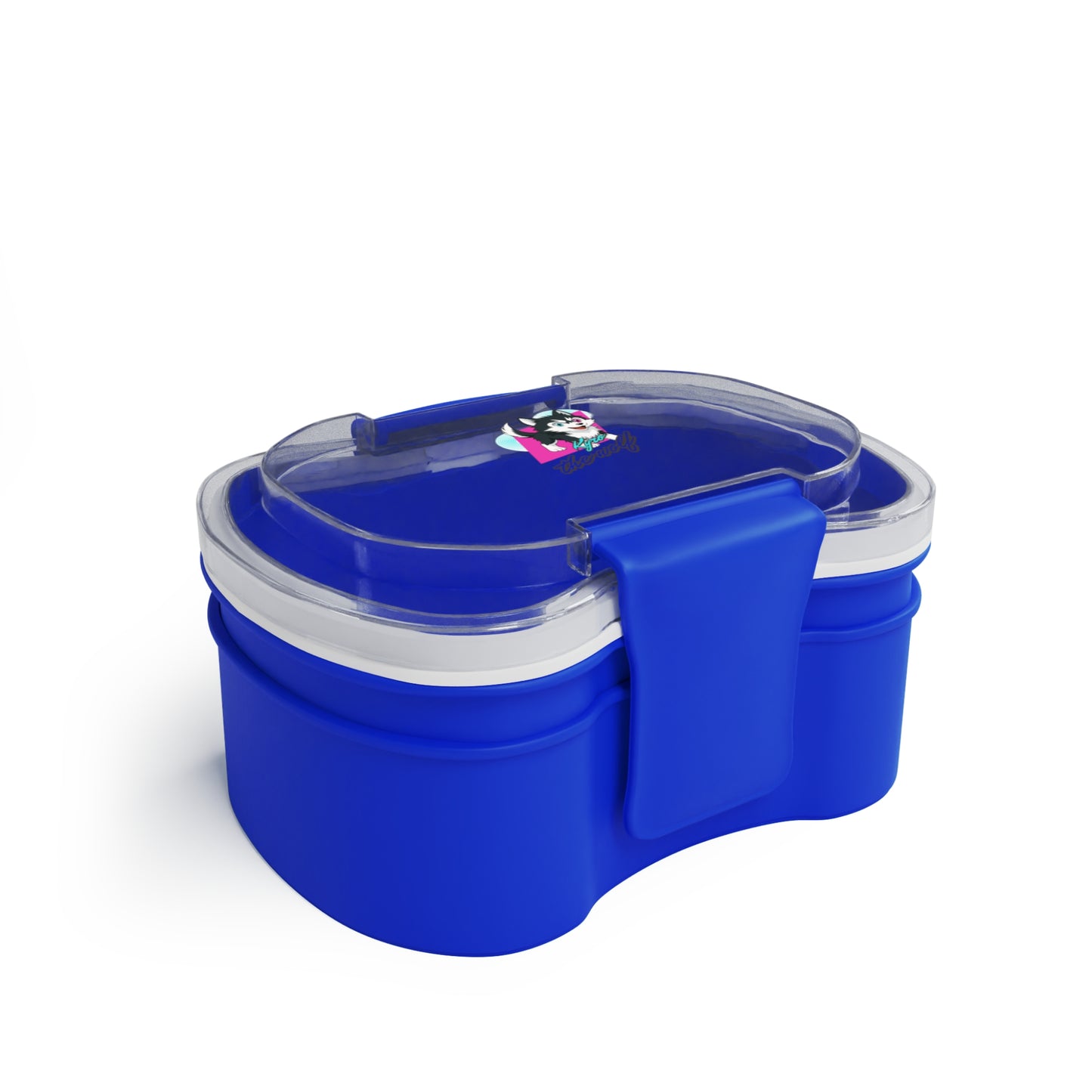 Colorful Two-Tier Bento Box with Cute Husky Design for Kids, Lunch Container, School Lunch Box, Snack Organizer, Meal Prep Essentials