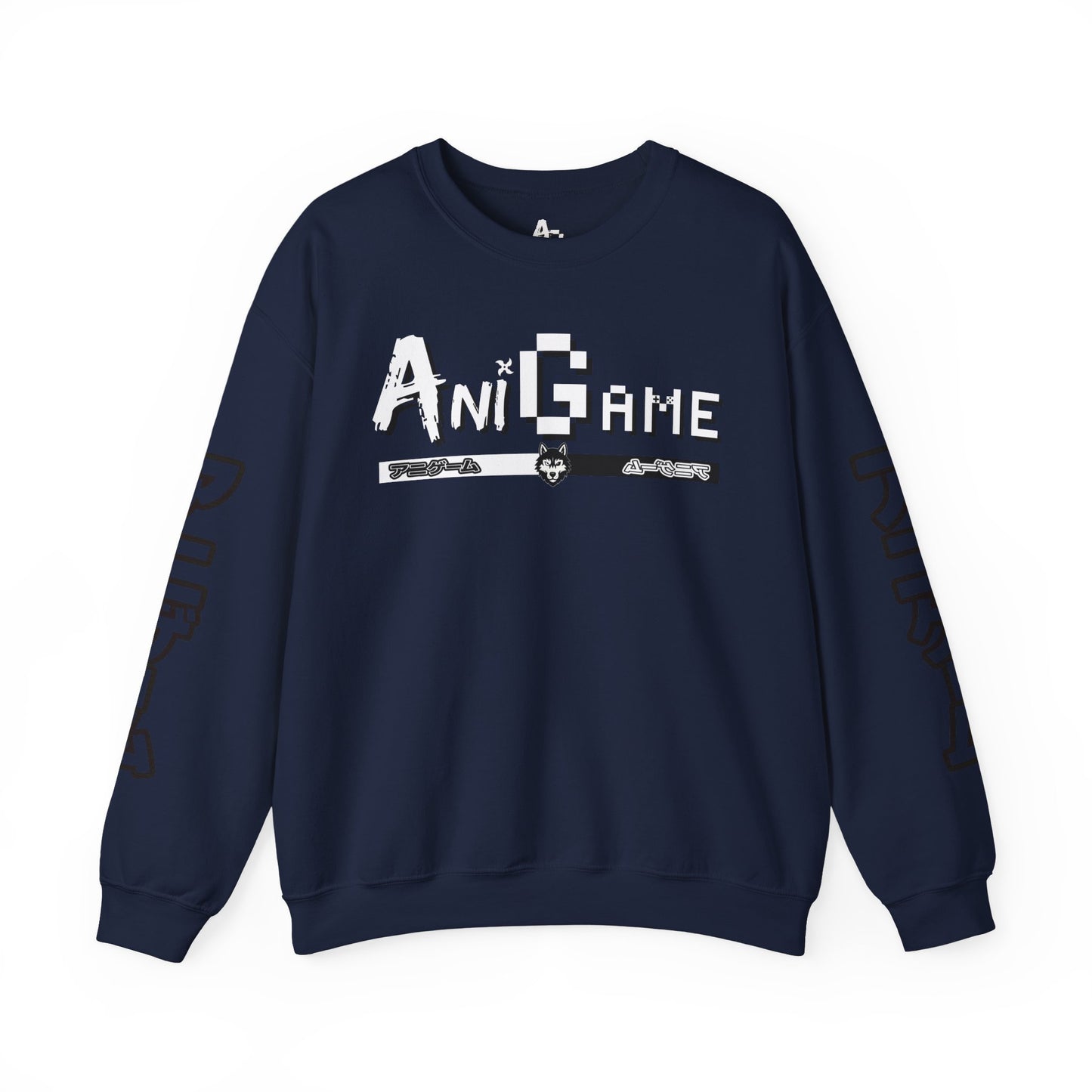 AniGame Unisex Crewneck Sweatshirt, Cozy Fashion, Graphic Sweatshirt, Gifts for Gamers, Streetwear Style