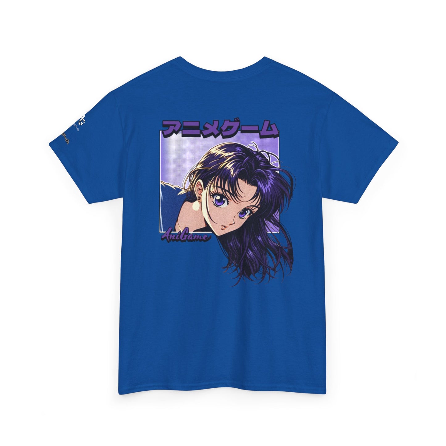 AniGame “Curious Purple” T-Shirt , Vintage Anime Shirt, Unisex Cotton T-Shirt, Casual Graphic Wear