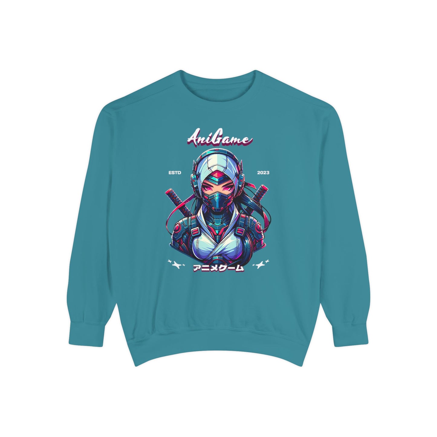 AniGame “Future Kunoichi” Unisex Garment-Dyed Sweatshirt