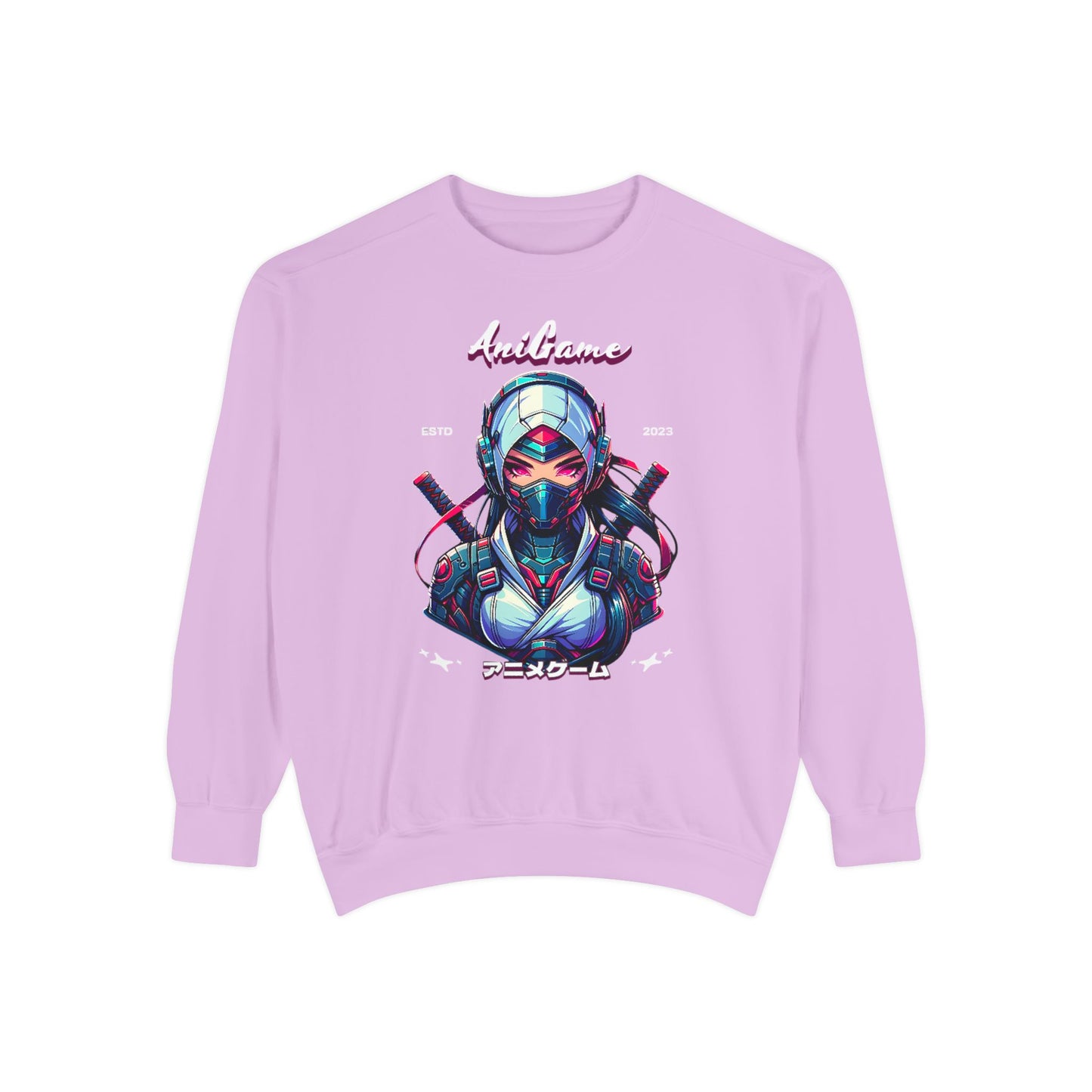 AniGame “Future Kunoichi” Unisex Garment-Dyed Sweatshirt