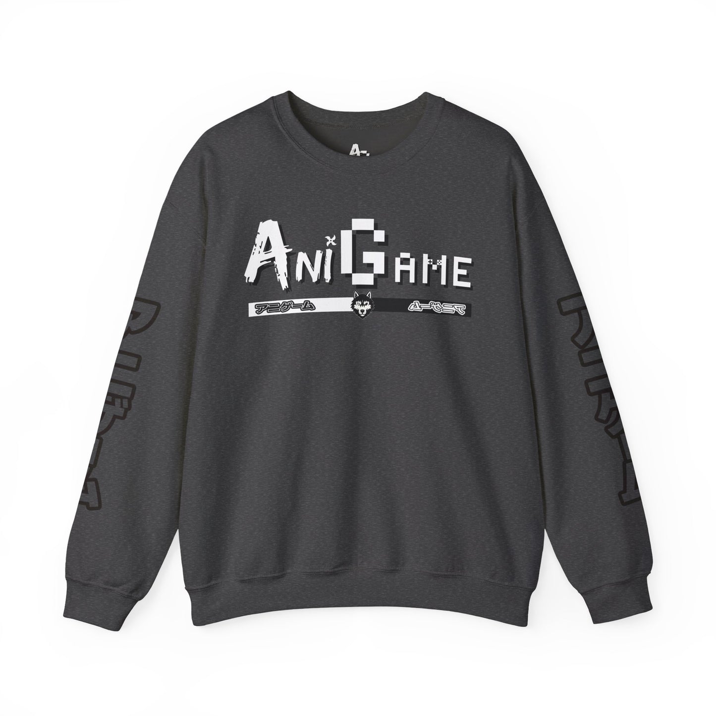 AniGame Unisex Crewneck Sweatshirt, Cozy Fashion, Graphic Sweatshirt, Gifts for Gamers, Streetwear Style