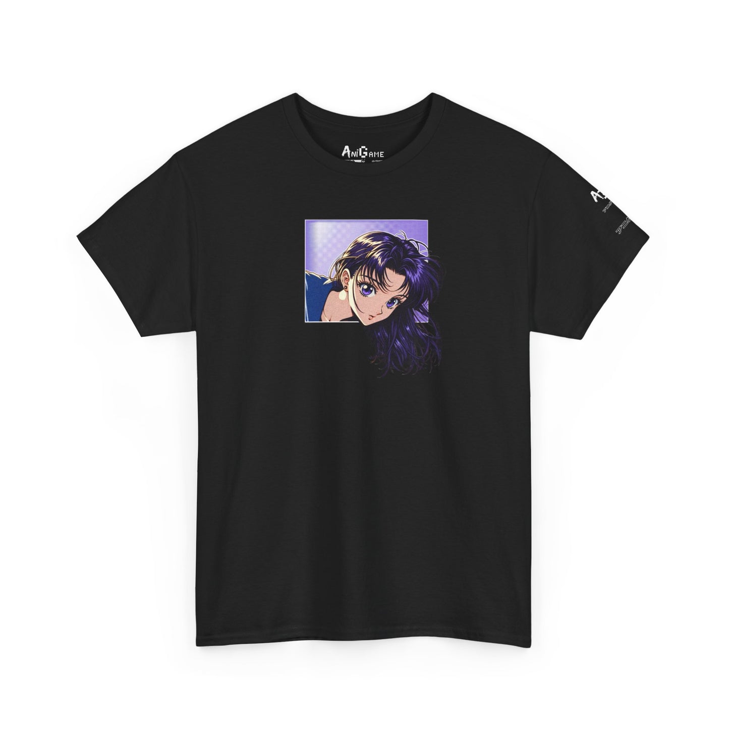 AniGame “Curious Purple” T-Shirt , Vintage Anime Shirt, Unisex Cotton T-Shirt, Casual Graphic Wear