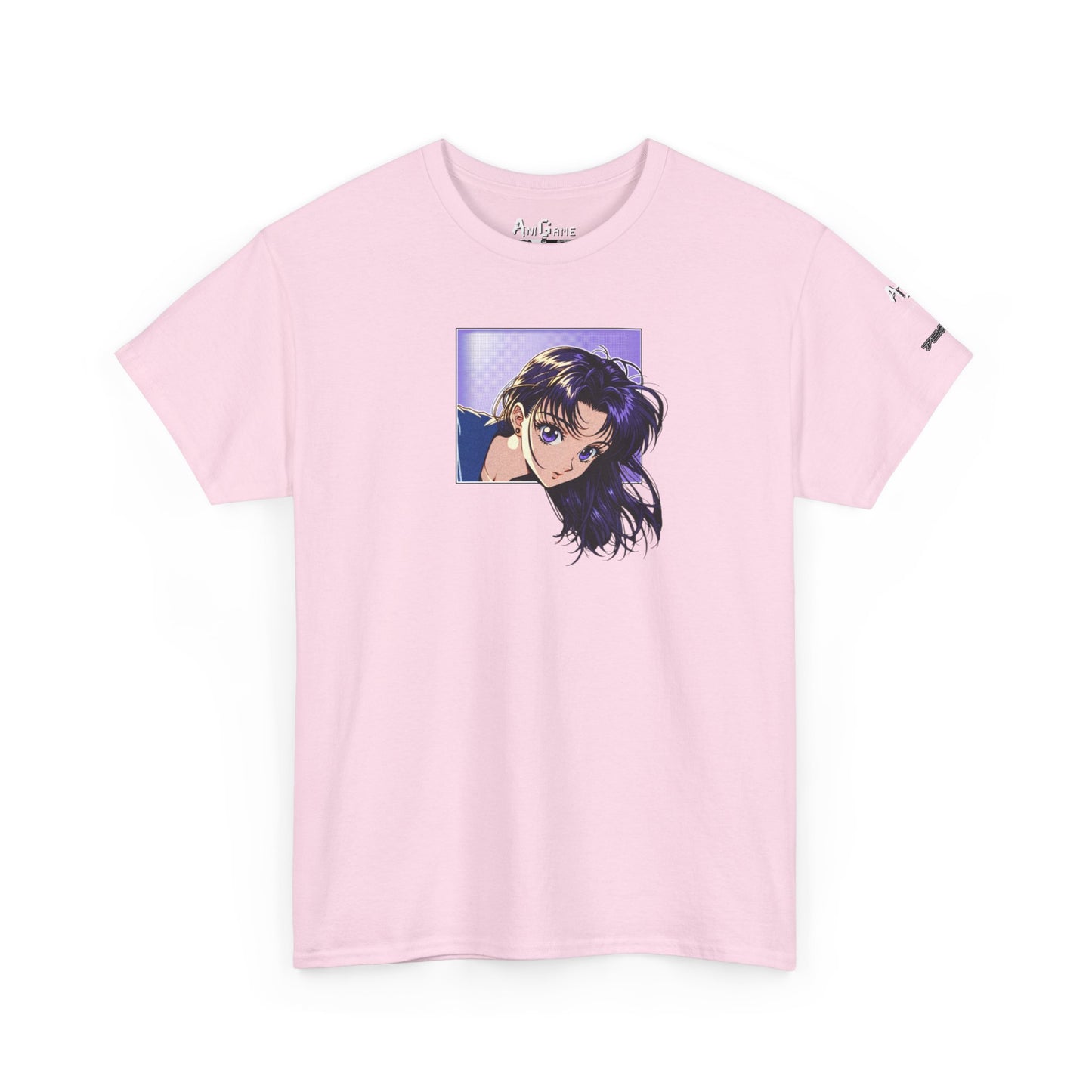 AniGame “Curious Purple” T-Shirt , Vintage Anime Shirt, Unisex Cotton T-Shirt, Casual Graphic Wear