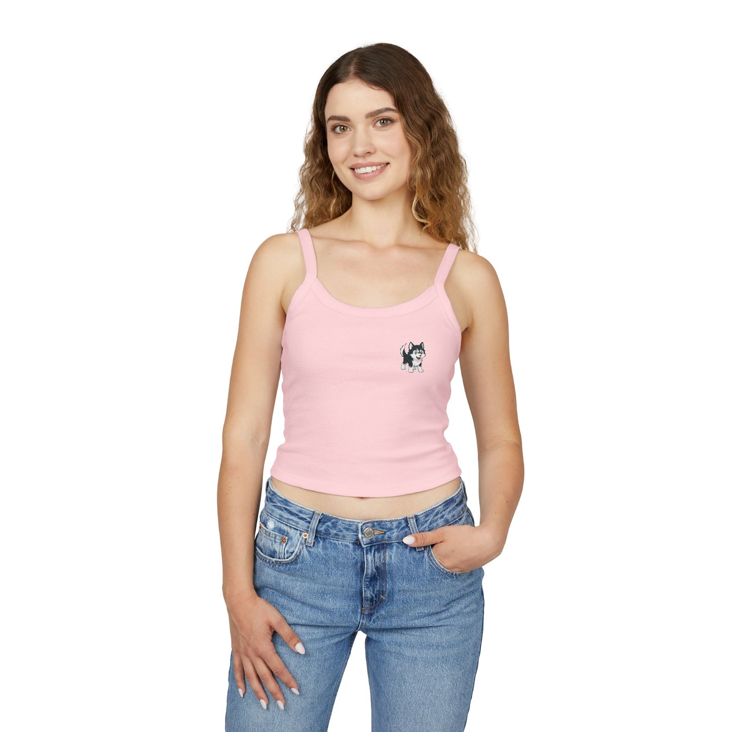 Cute Husky Graphic Women's Tank Top - Summer Fashion, Dog Lover Gift, Casual Wear, Beach Outfit, Everyday Comfort