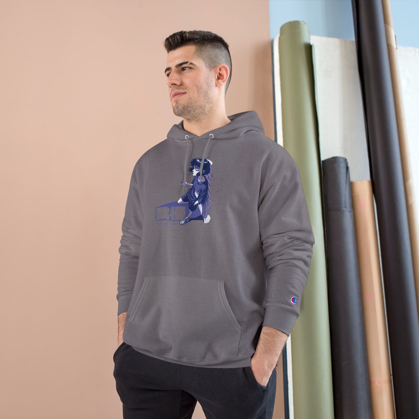 AniGame X Champion “PATIENCE” Hoodie | Level Up Style, Cozy Streetwear, Perfect Gift for Friends, Relaxed Aesthetic, Casual Wear
