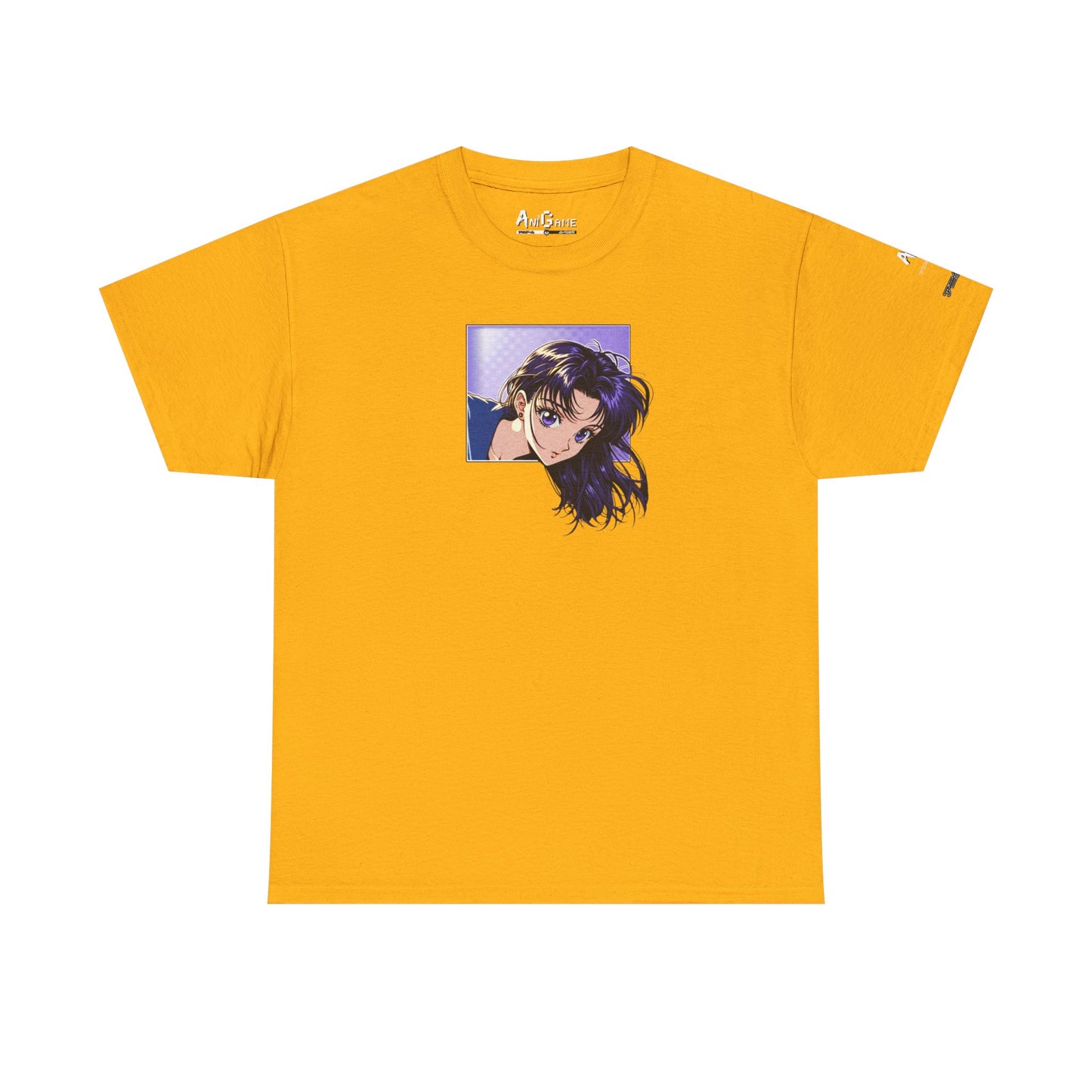 AniGame “Curious Purple” T-Shirt , Vintage Anime Shirt, Unisex Cotton T-Shirt, Casual Graphic Wear