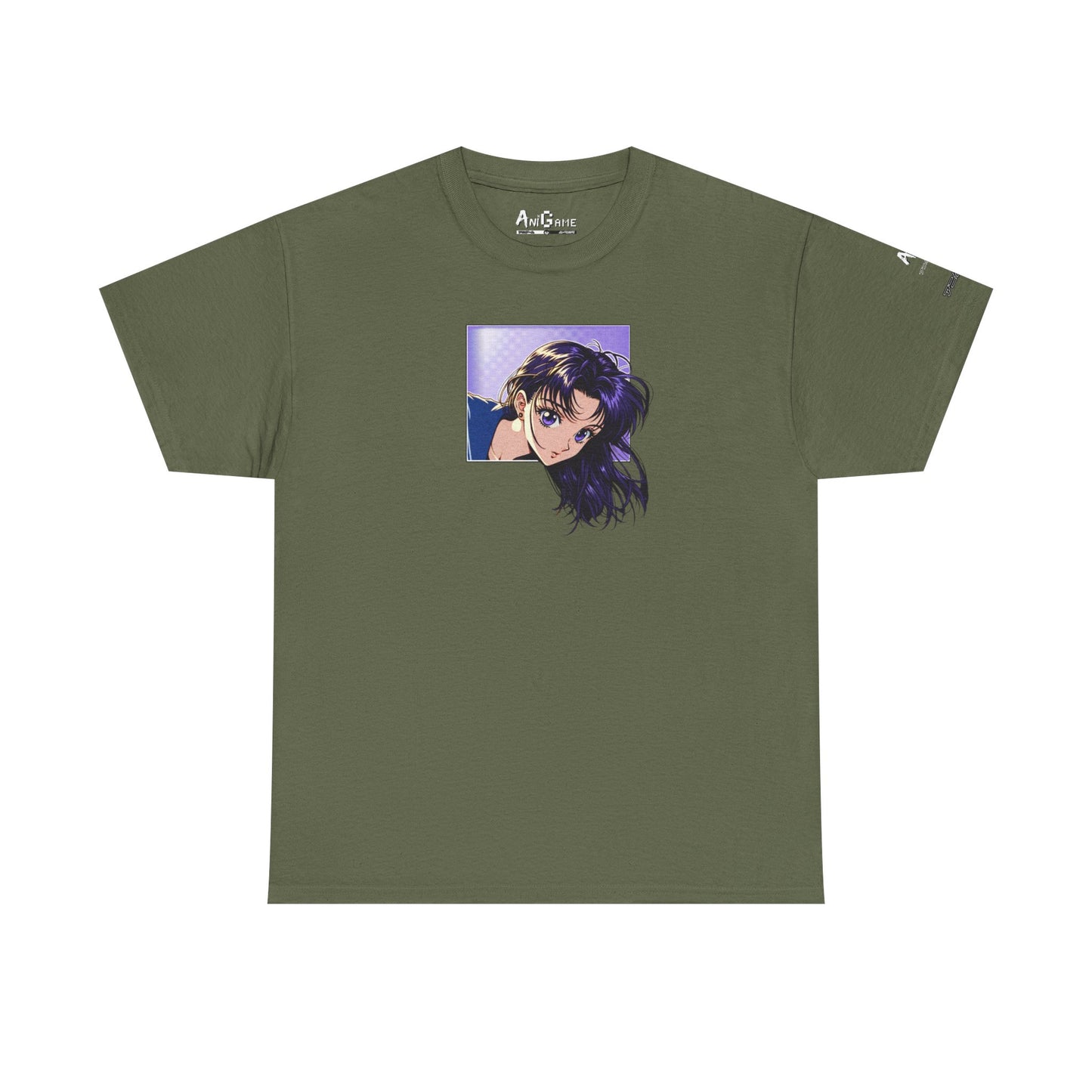 AniGame “Curious Purple” T-Shirt , Vintage Anime Shirt, Unisex Cotton T-Shirt, Casual Graphic Wear