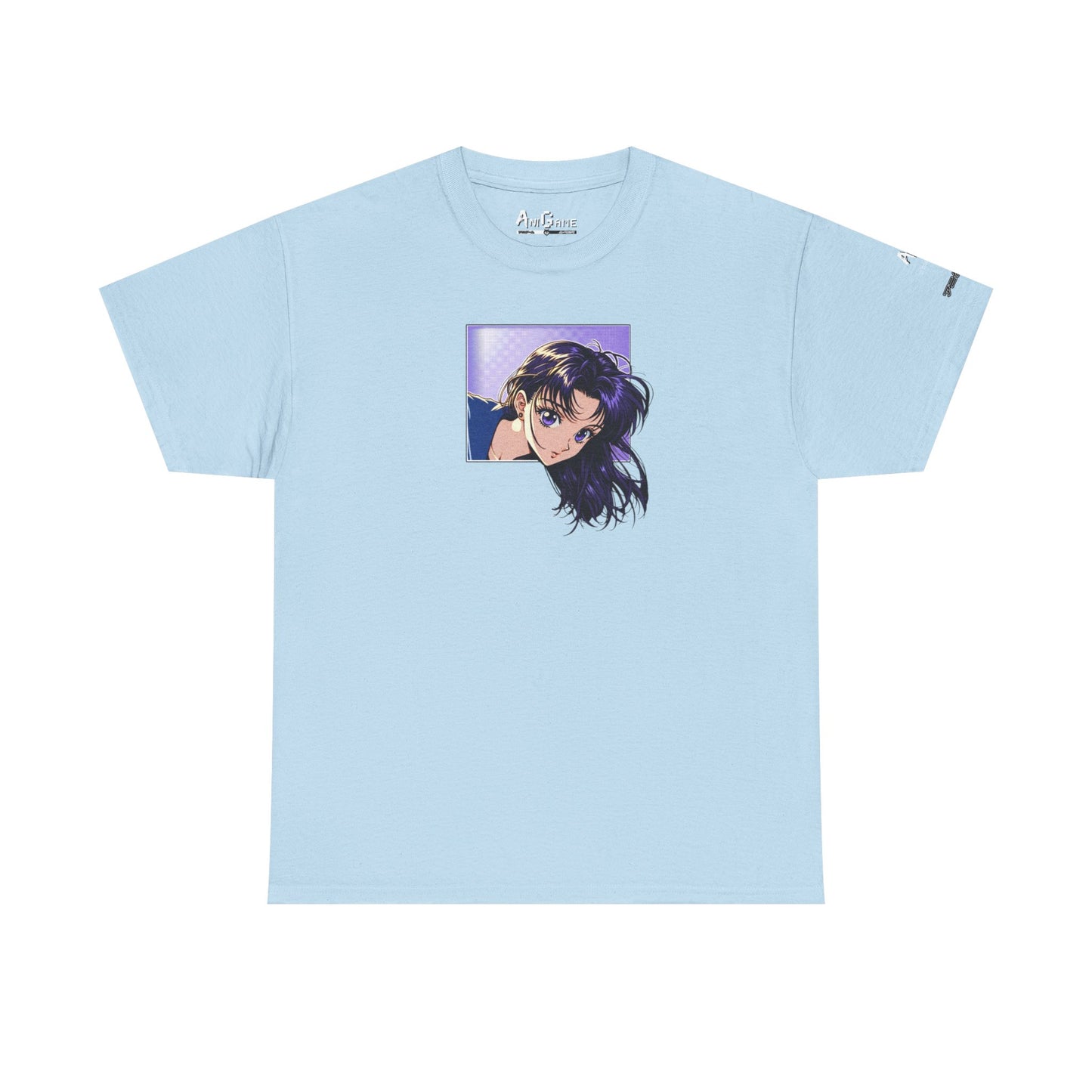 AniGame “Curious Purple” T-Shirt , Vintage Anime Shirt, Unisex Cotton T-Shirt, Casual Graphic Wear
