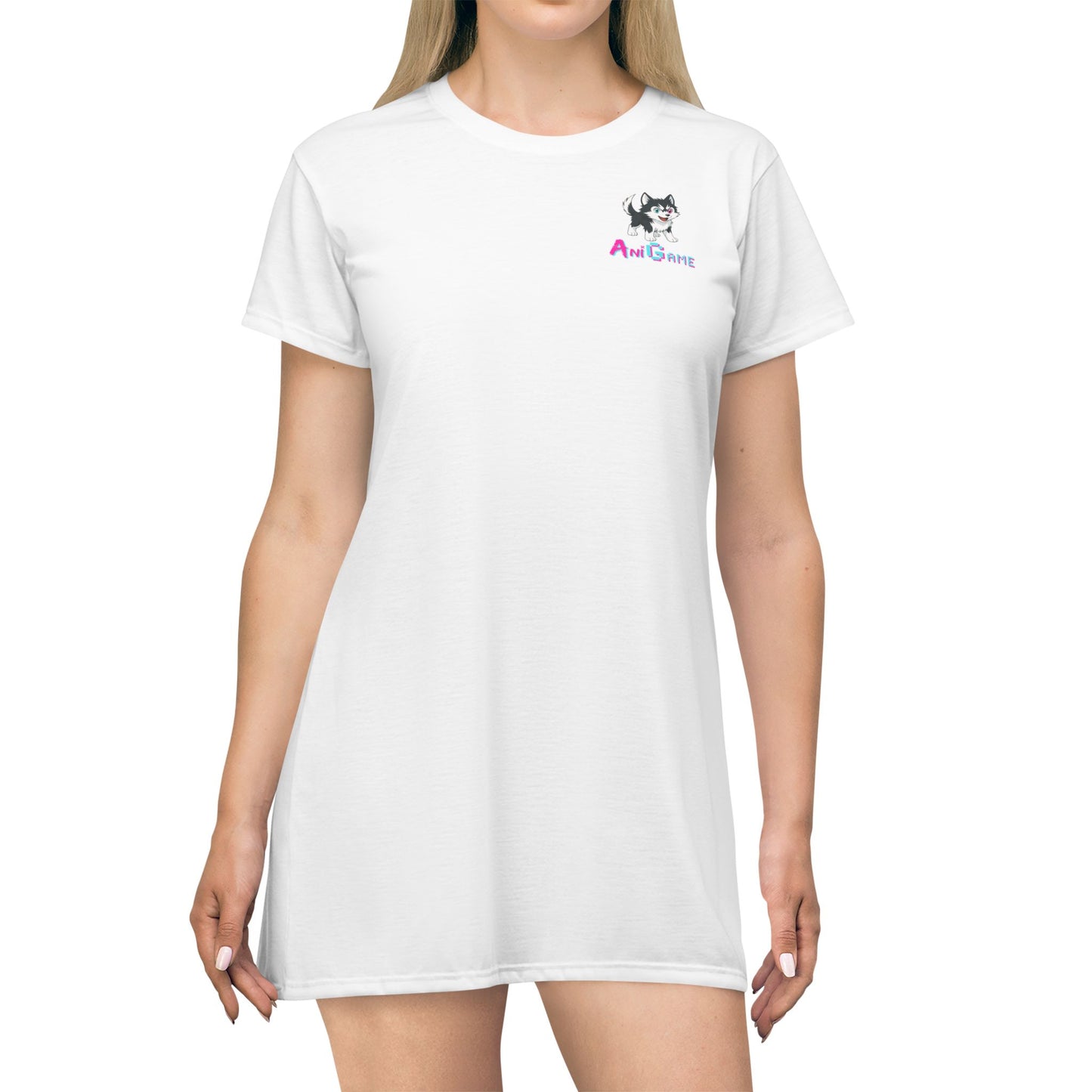 AniGame T-Shirt Dress - Casual and Comfortable Wear