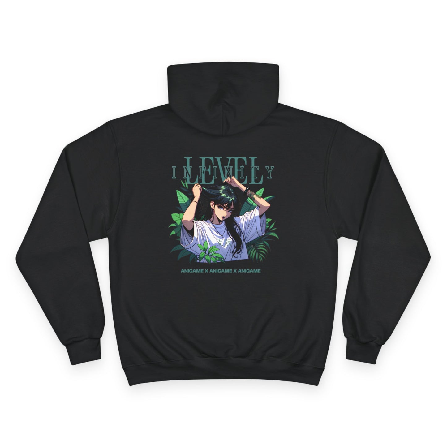 AniGame X Champion “Level Infinity” Hoodie | Casual style and comfort