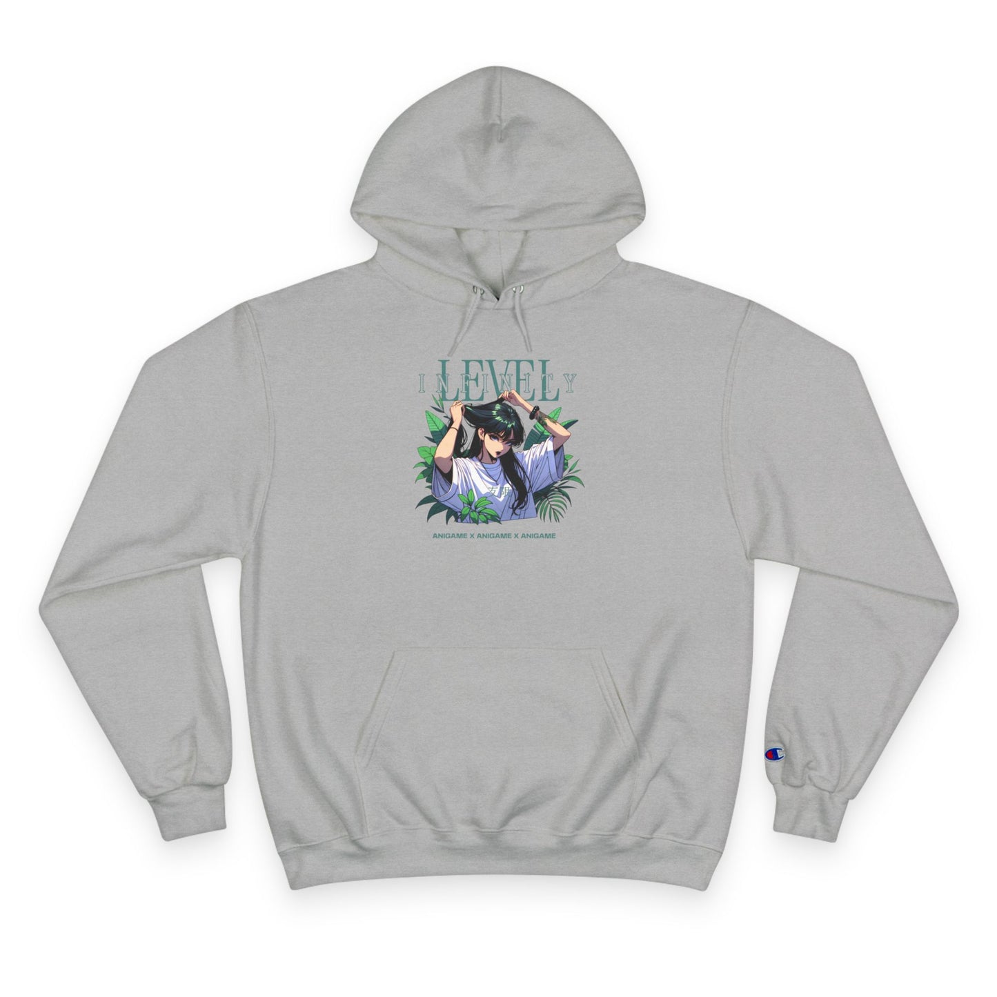 AniGame X Champion “Level Infinity” Hoodie | Casual style and comfort