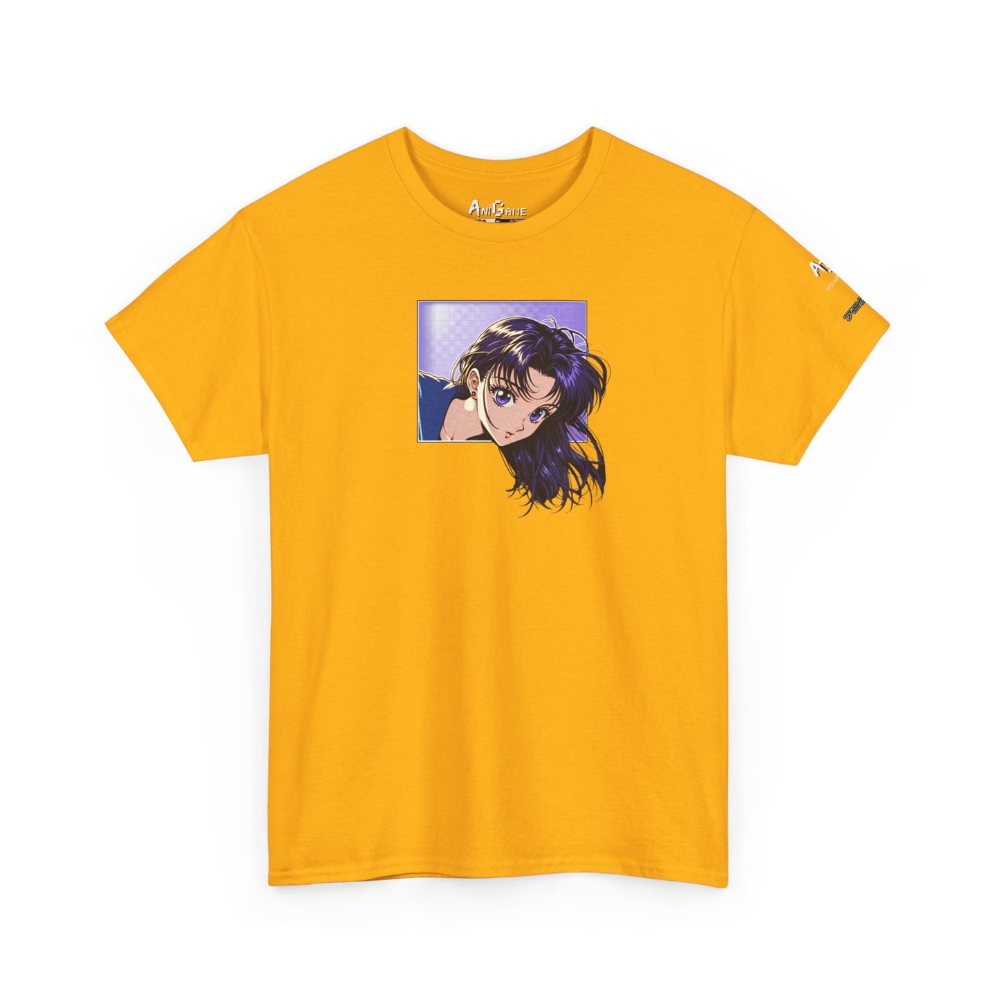 AniGame “Curious Purple” T-Shirt , Vintage Anime Shirt, Unisex Cotton T-Shirt, Casual Graphic Wear