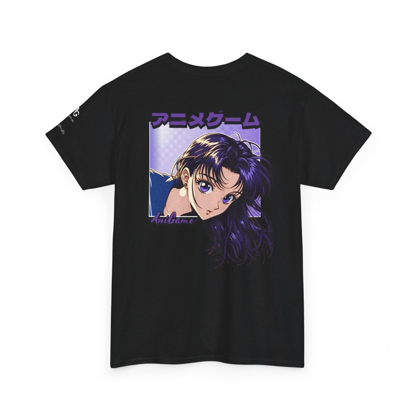 AniGame “Curious Purple” T-Shirt , Vintage Anime Shirt, Unisex Cotton T-Shirt, Casual Graphic Wear