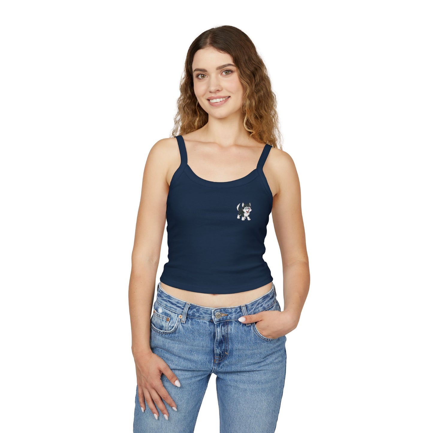 Cute Husky Graphic Women's Tank Top - Summer Fashion, Dog Lover Gift, Casual Wear, Beach Outfit, Everyday Comfort