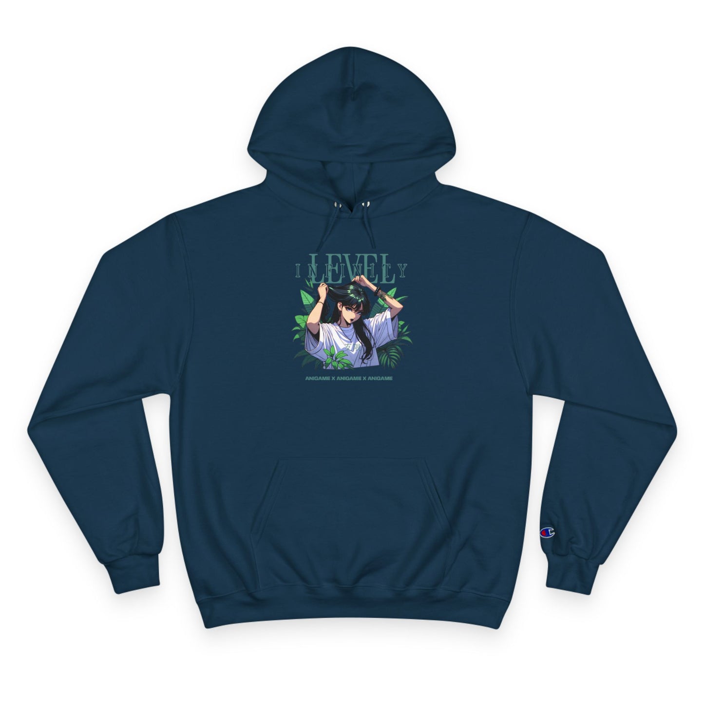 AniGame X Champion “Level Infinity” Hoodie | Casual style and comfort