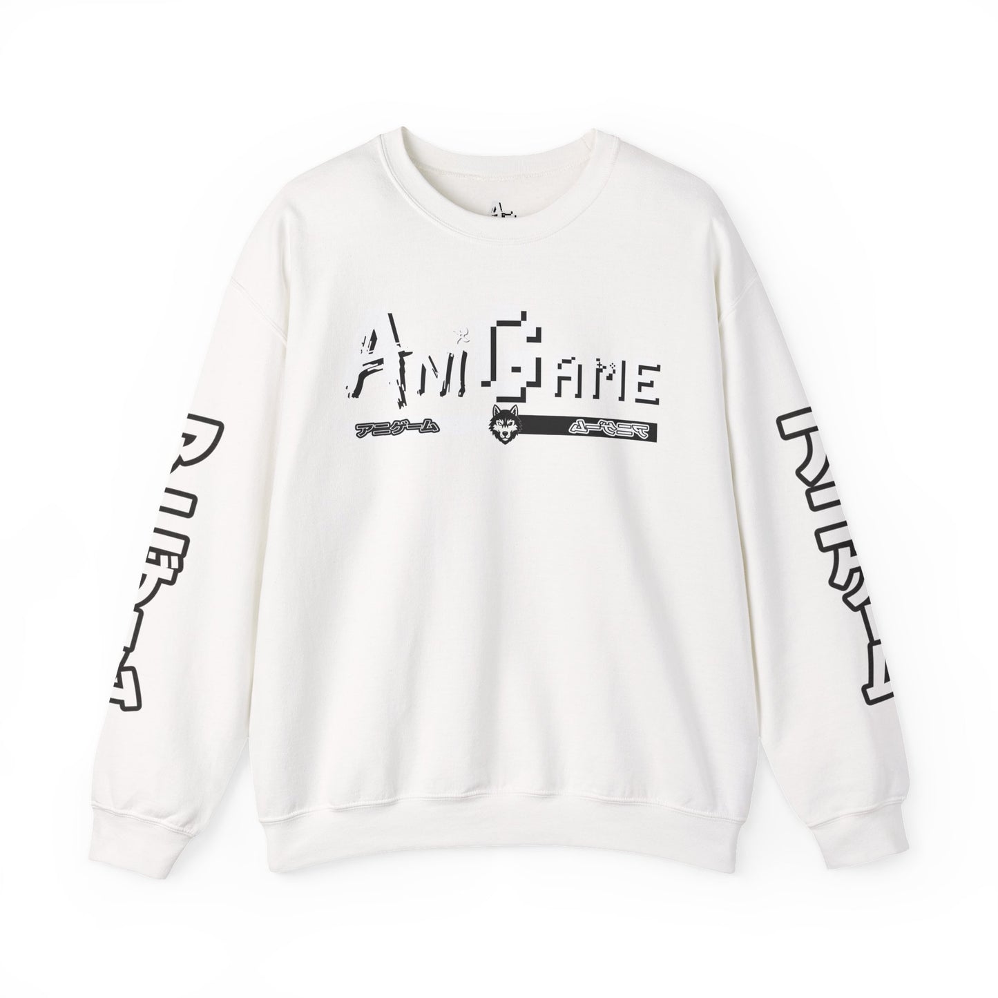 AniGame Unisex Crewneck Sweatshirt, Cozy Fashion, Graphic Sweatshirt, Gifts for Gamers, Streetwear Style