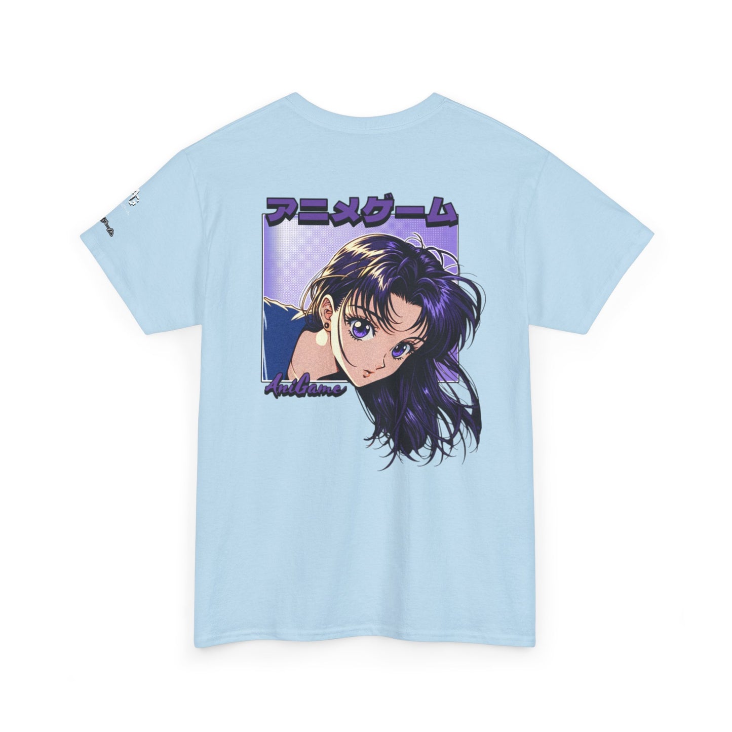 AniGame “Curious Purple” T-Shirt , Vintage Anime Shirt, Unisex Cotton T-Shirt, Casual Graphic Wear