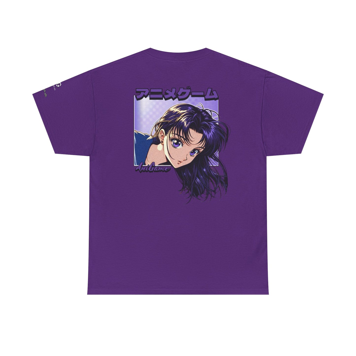 AniGame “Curious Purple” T-Shirt , Vintage Anime Shirt, Unisex Cotton T-Shirt, Casual Graphic Wear