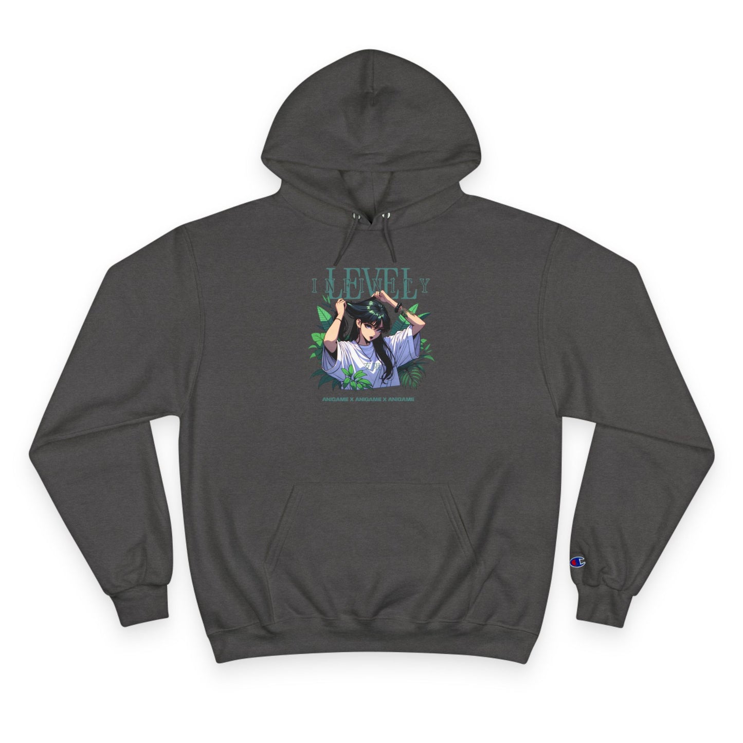 AniGame X Champion “Level Infinity” Hoodie | Casual style and comfort