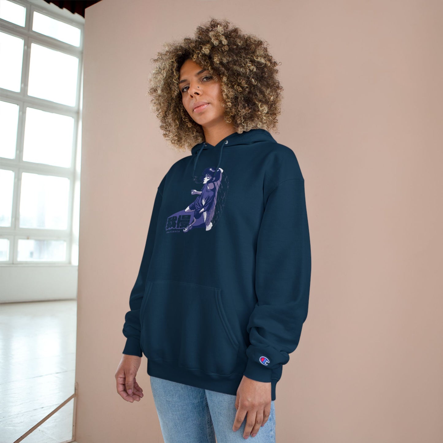 AniGame X Champion “PATIENCE” Hoodie | Level Up Style, Cozy Streetwear, Perfect Gift for Friends, Relaxed Aesthetic, Casual Wear