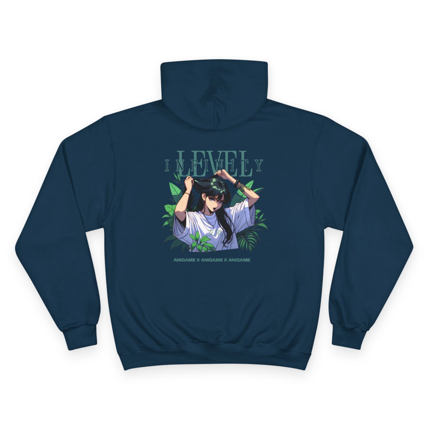 AniGame X Champion “Level Infinity” Hoodie | Casual style and comfort