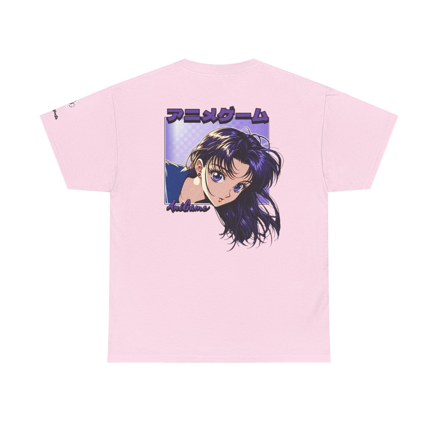 AniGame “Curious Purple” T-Shirt , Vintage Anime Shirt, Unisex Cotton T-Shirt, Casual Graphic Wear