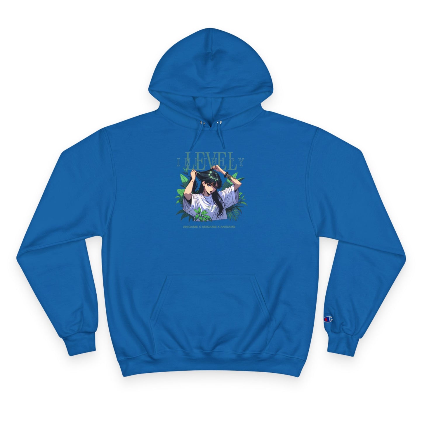 AniGame X Champion “Level Infinity” Hoodie | Casual style and comfort
